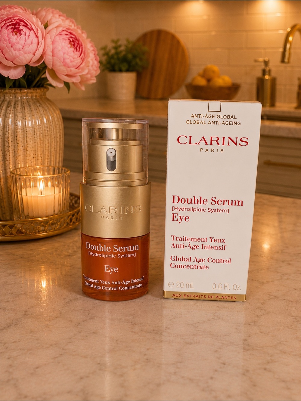 Clarins Double Serum Eye Anti-Aging Global Age Control Concentrate 20mL 🎀BNIB